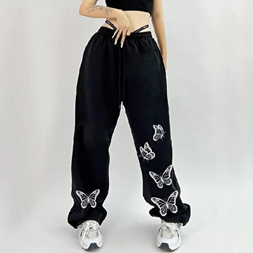 Trendy Plus Size HighWaisted Womens Jogger Pants with Graphic Print