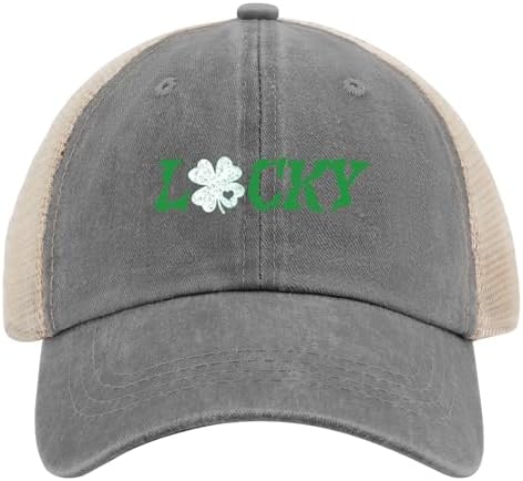 Lucky St Patricks Day Trucker Hat for WomenFestive and Fashionable Gift