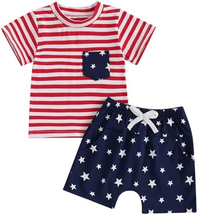 4th of July Toddler Boy Outfit Set Perfect Milestone Gift