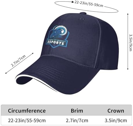 Oklahoma City University Logo Adjustable Baseball Hat for Men Women