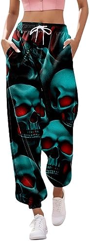 Addicted to Halloween Christmas Printed Drawstring Sweatpants Womens