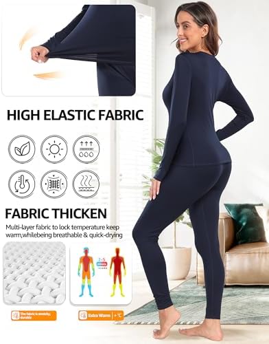 Premium Thermal Underwear Base Layer Set for Women Athletic and Supportive