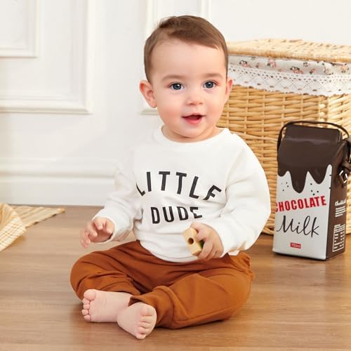 Murnouche Toddler Fall Winter 2Pcs Sweatshirt Pants Set