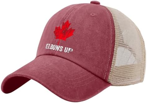 Elbows Up Canada Womens Funny Trucker Hat