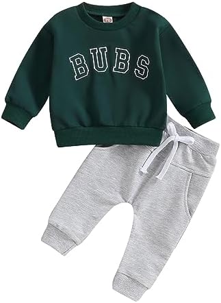 BeQeuewll Letter Print Toddler Set