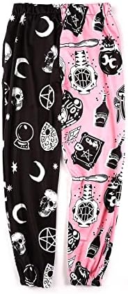 Womens 90s Goth Style Loose Sweatpants