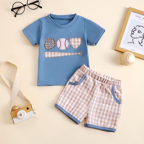 Baseball Set for Toddler Boys 2-Piece Summer Outfit