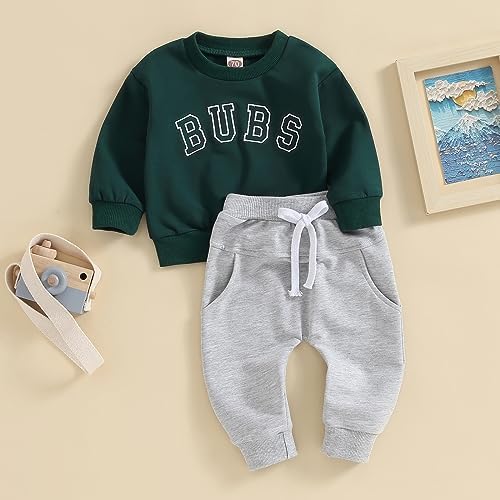 BeQeuewll Letter Print Toddler Set