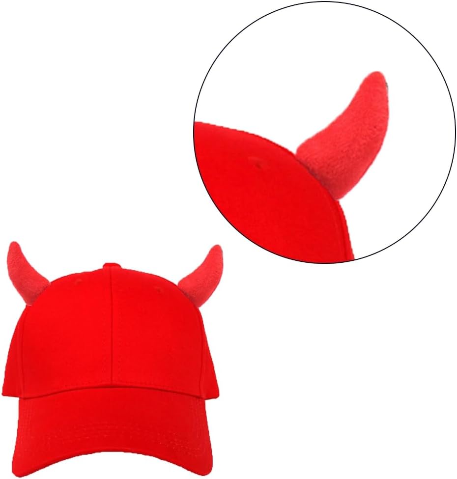 GANYKQ Creative Horn Baseball Caps Adjustable Sunscreen Hat for Unisex