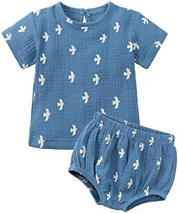 MYGBCPJS Toddler Boys Girls Cotton Linen Set