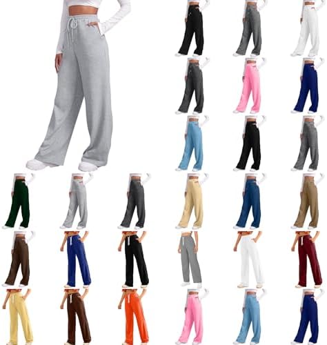 Stylish Wide-Leg Fleece-Lined Joggers for Women