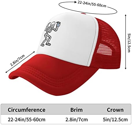 YGXZDisco Drinking Skull Funny Baseball Cap Adjustable Hat
