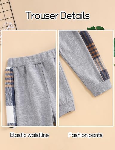 Adorable Toddler Boys Flannel Lattice Button-Down Set