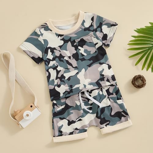 Ledy Champswiin Baby Boy Camouflage Outfit - Lightweight Stretchy