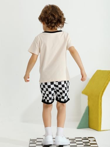 Adarl toddlers boys summer patchwork shorts set