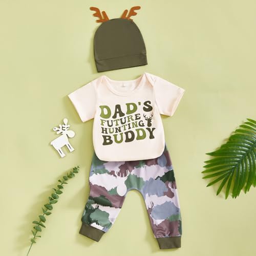 Newborn Boys Summer Outfit Set Fun Comfortable for Dads Buddy