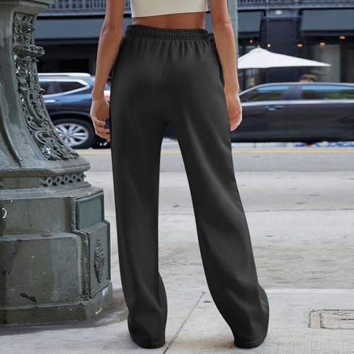 Gumipy Women Sherpa-lined Wide Leg Drawstring Joggers