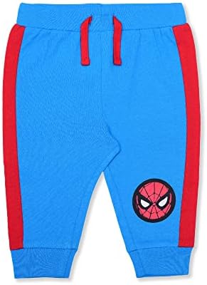 Marvel Avengers Boys Bodysuit and Jogger Set Vibrant Red Floral Design