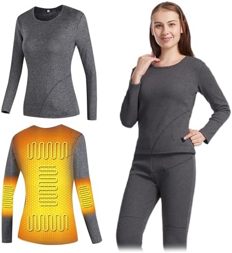 Womens Electric Thermal Heated Underwear for Cold Weather