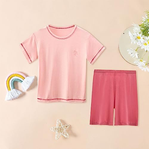 Soft Round Neck Elastic Solid Loungewear Set for Toddler Boys