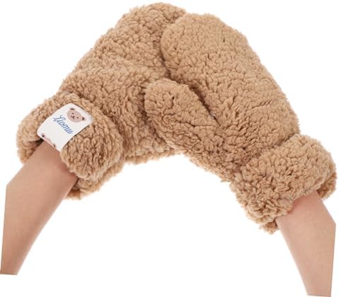 Khaki Cartoon Winter Gloves
