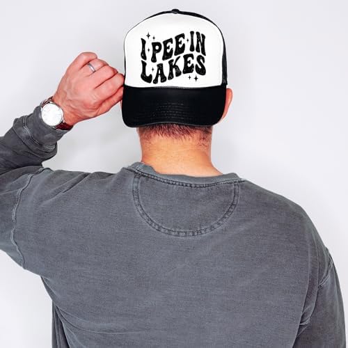 Olive Loves Apple - I Pee in Lakes Funny Truckers Hats