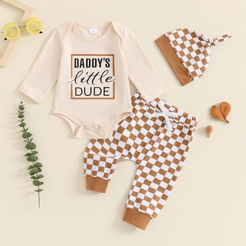 Madjtlqy Little Dude Newborn Baby Boy Fall Clothes Set Cute