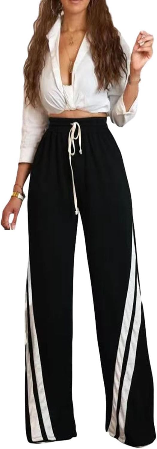 Womens High Waist Drawstring Baggy Sweatpants