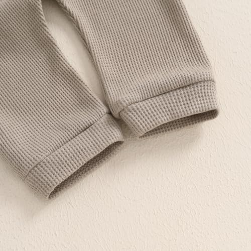 Super Soft Waffle Long Sleeve Romper Set for Newborn Boys