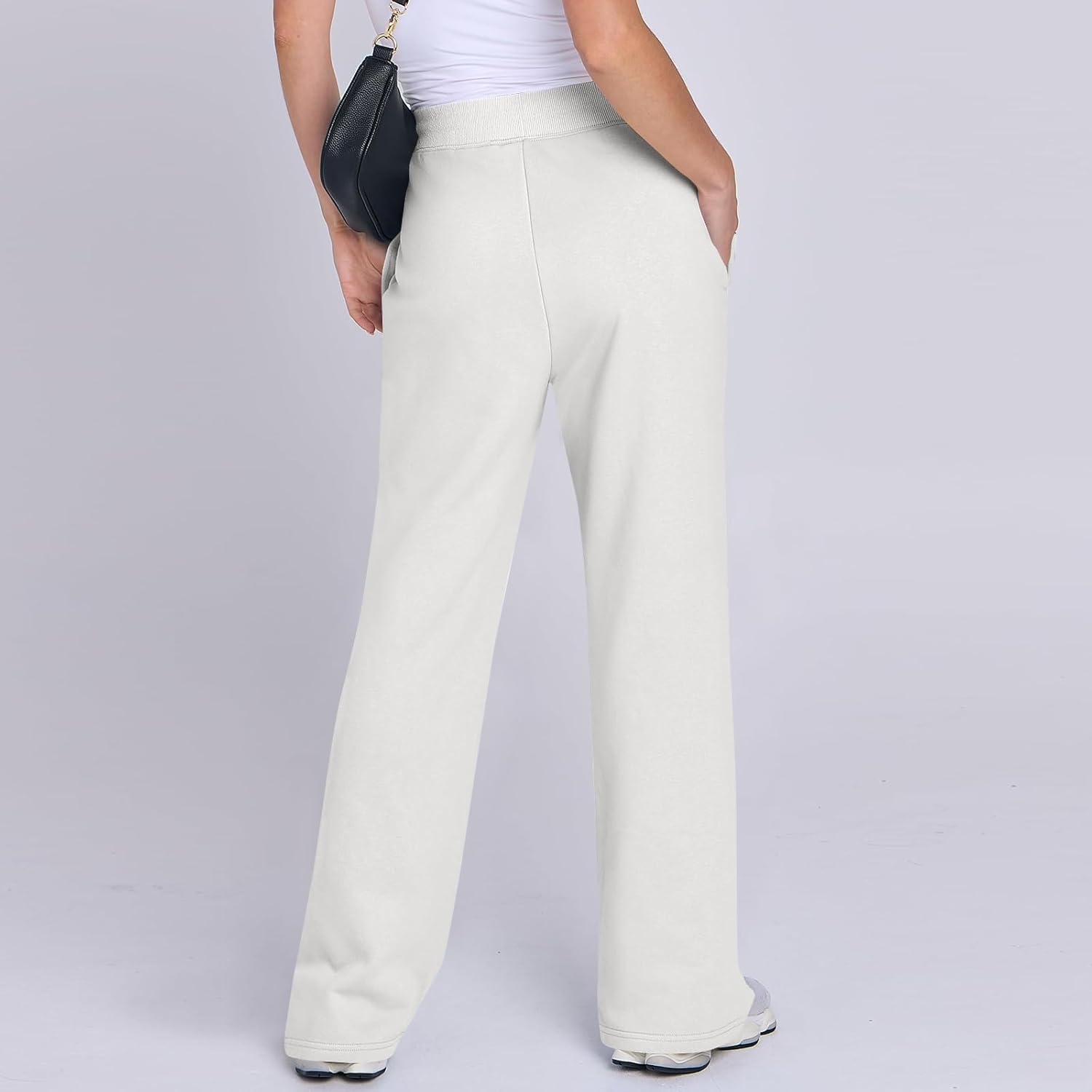 Slakkenreis Womens Wide-Leg High-Waisted Drawstring sweatpants