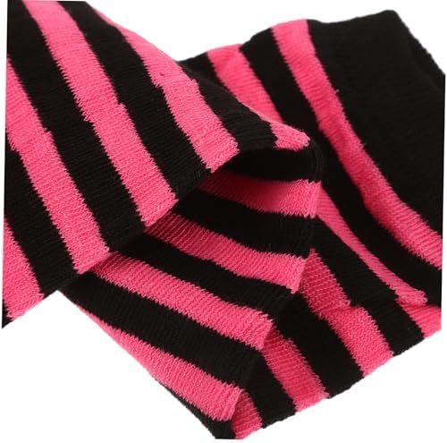 Ipetboom Women Striped Fingerless Arm Warmers Winter Cute Gloves