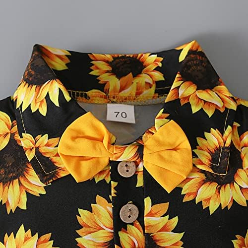 Toddler Boys Sunflowers Print Bodysuit Shorts Set