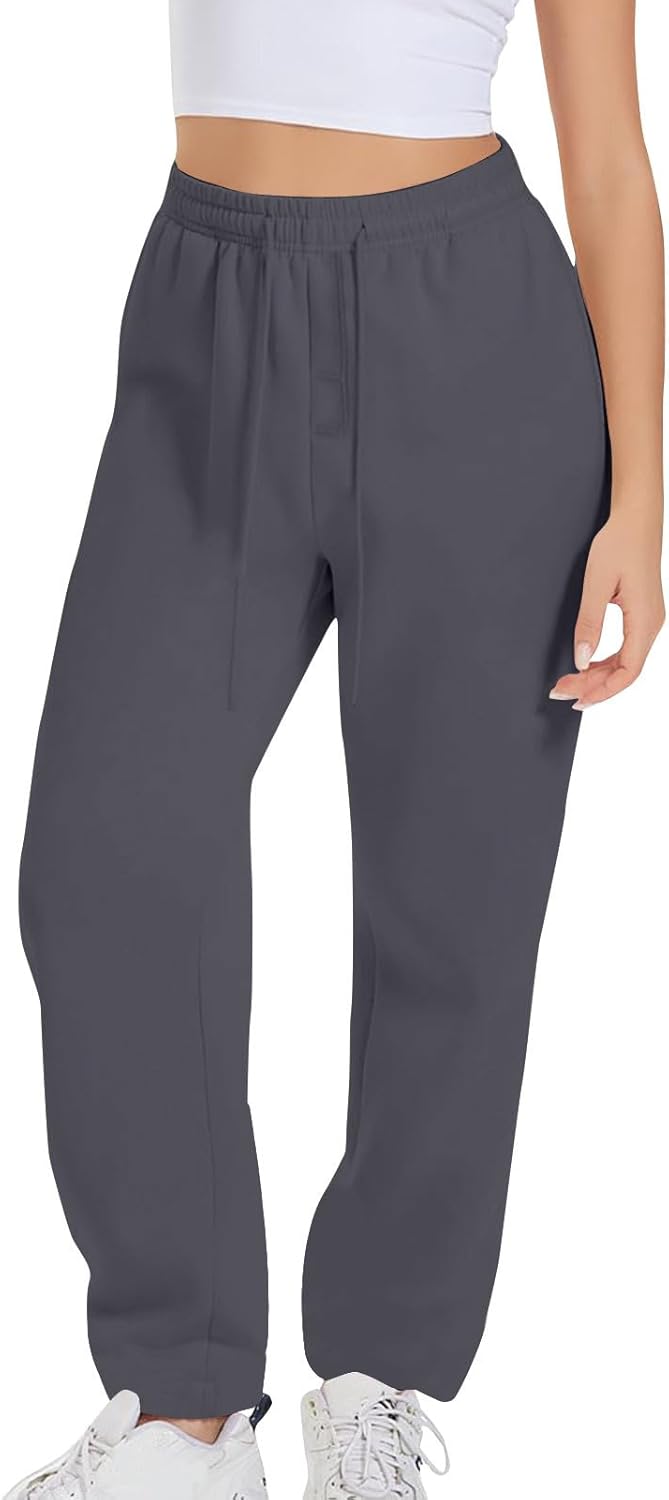 Casual High Waist Sweatpants for Women Trendy Drawstring Joggers with Pockets