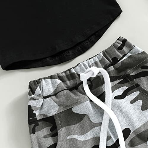 BemeyourBBs Toddler Boys Summer Outfit Set with Elastic Waist Shorts and Pocket