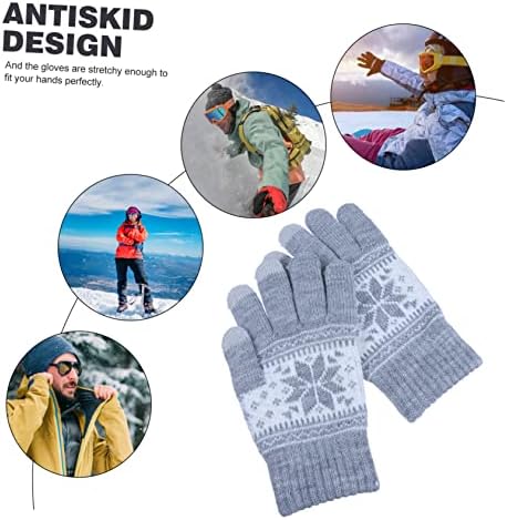 BESTYASH Warm Winter Snowflake Touch Screen Gloves