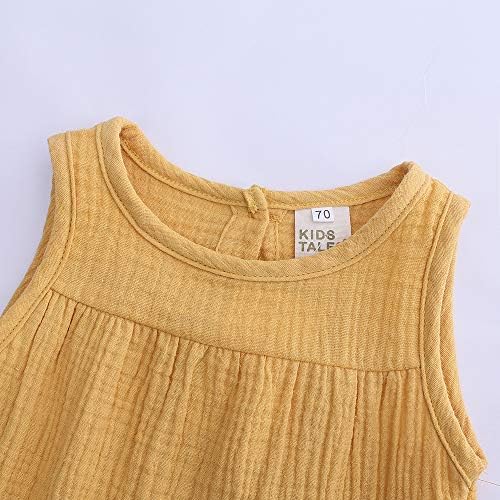 Kids Tales 2Pcs Baby Cotton Linen Outfits Set