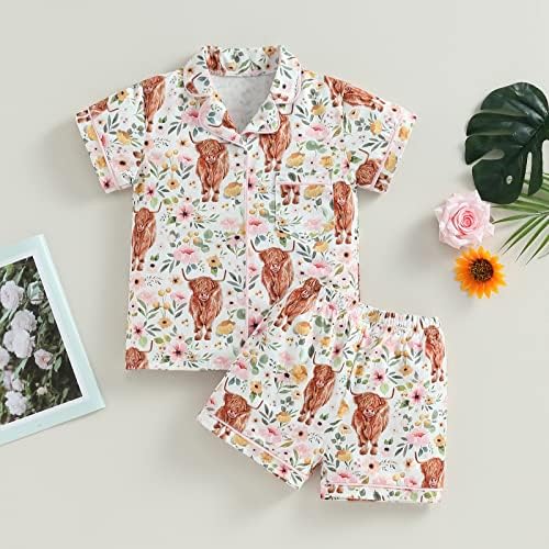 MAINESAKA Baby Pajama Set - Western Cow Print