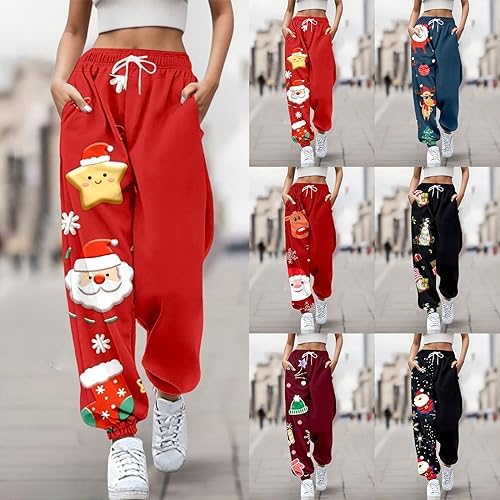 Rvidbe Womens Cozy Christmas Pants