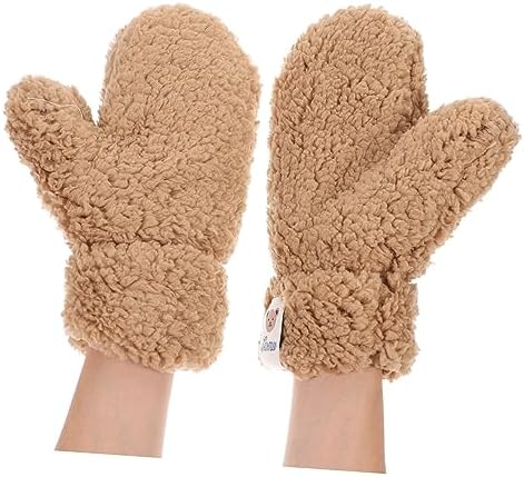 Khaki Cartoon Winter Gloves