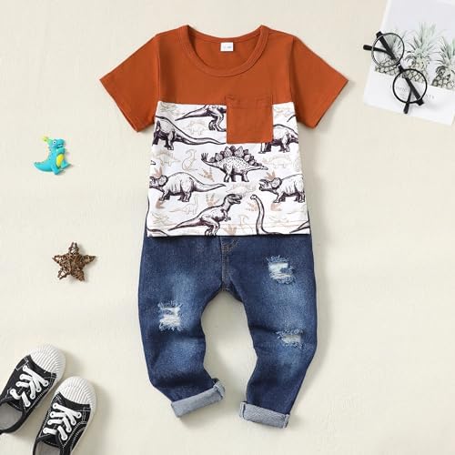 Cotton-Ripped Toddler Boys Clothing Set
