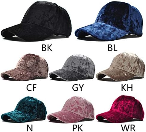 Beerty Faux Velvet Flannel Adjustable Baseball Cap for Men Women