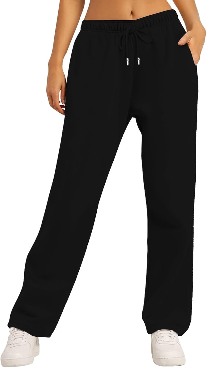 Premium Womens High Waist Offset Joggers with Pockets