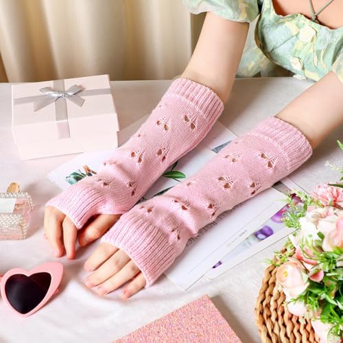 7 Pairs Heart-Holey Grunge gloves for Women - Cute Warm