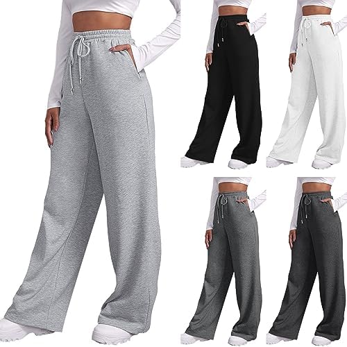 Wide Leg Plus Size Cotton Joggers for Women