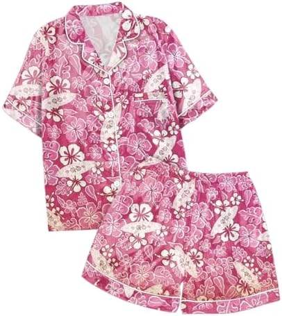 Floral Print Pajamas for Women Summer Set