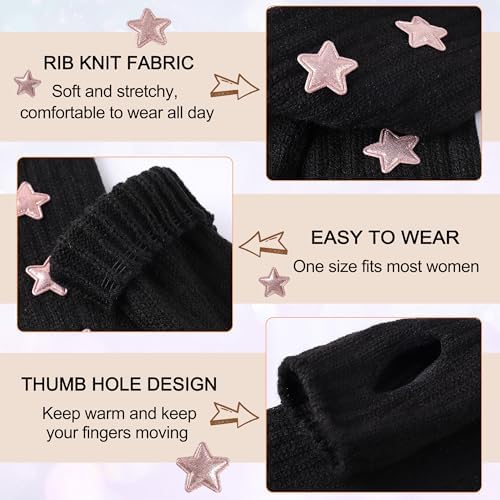 Y2K Star Love Knitted ArmWarmers for Girls