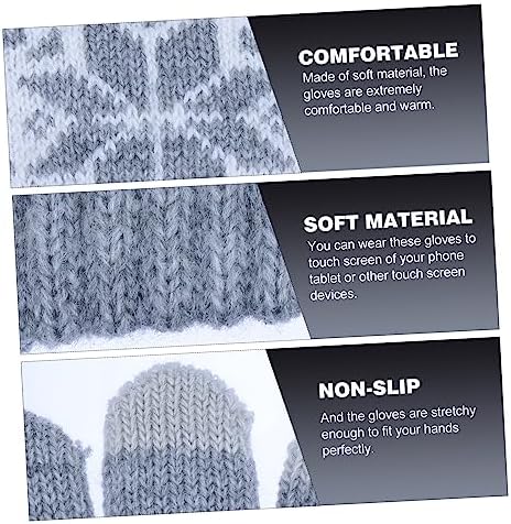 BESTYASH Warm Winter Snowflake Touch Screen Gloves