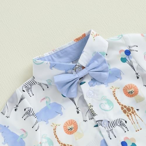 Summer Animal Print Toddler Shirt and Shorts Set