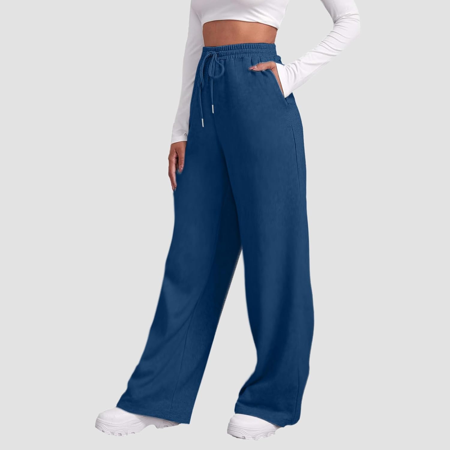 Trendy High Waist Womens Baggy Sweatpants