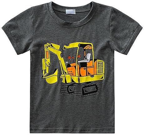 AMIMOJY Excavator-Theme Baby Boys Short Sets